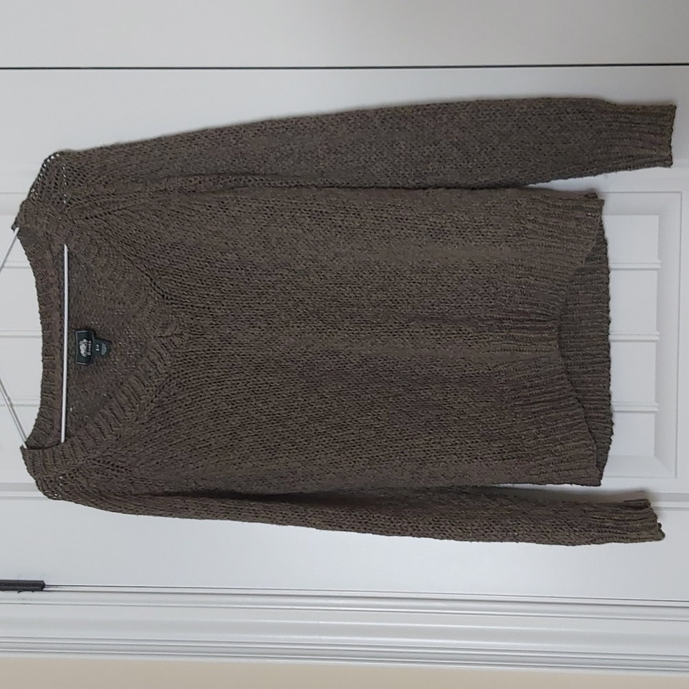 Olive green chunky knit sweater